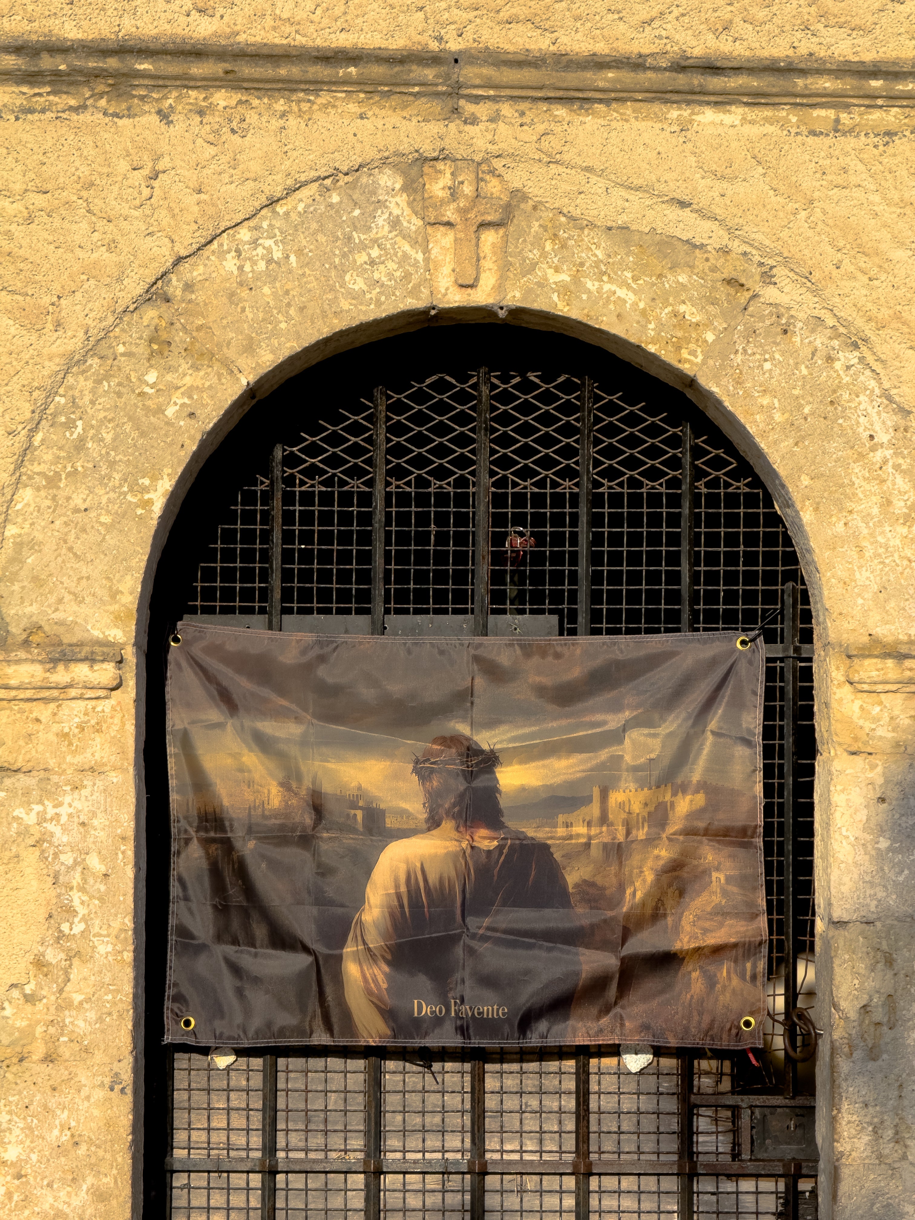 Drapeau Jesus surplombant Jérusalem