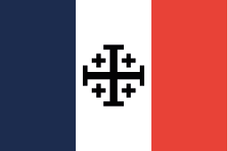 Drapeau Français Tricolore - Croix de Jérusalem