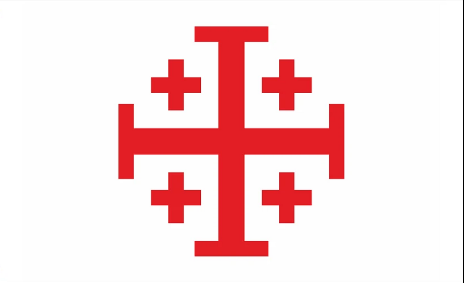 Drapeau Croix de Jérusalem
