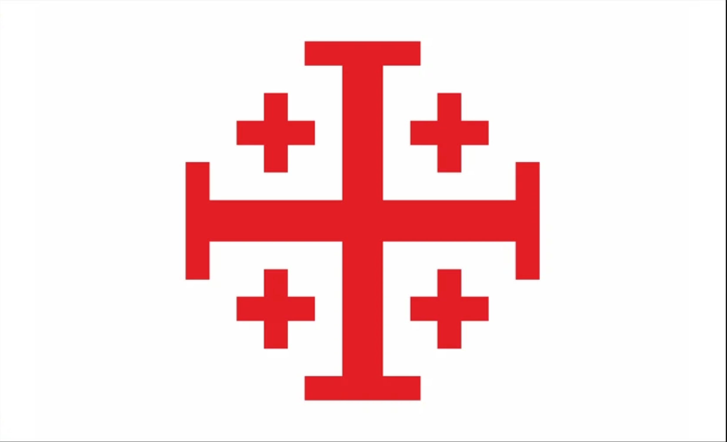 Drapeau Croix de Jérusalem
