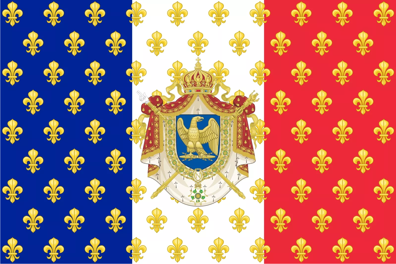 Drapeau Napoléonien Fleurs de Lys